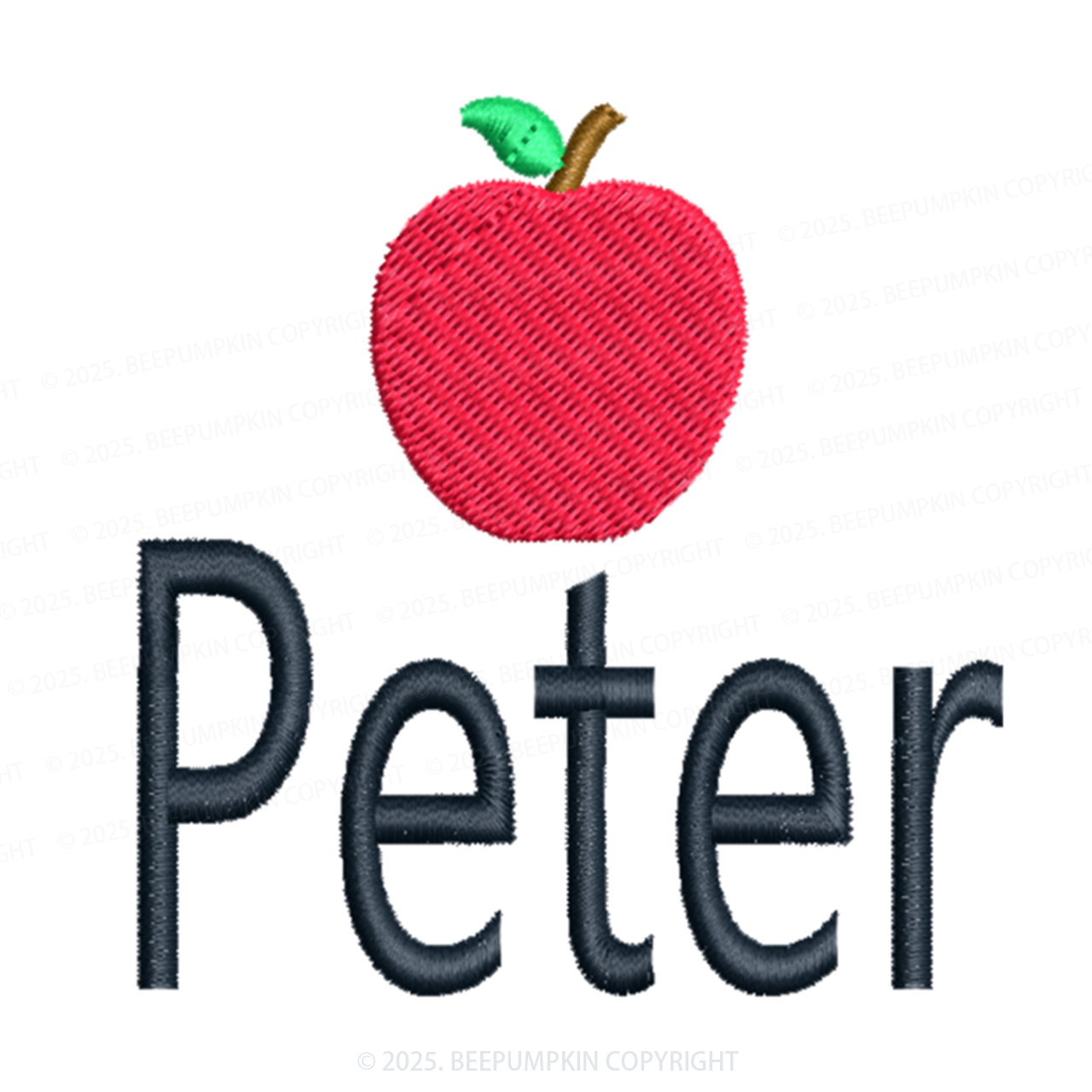 Personalized Embroidered Red Apple Name Toddler&Kid's Polo Shirt Beepumpkin