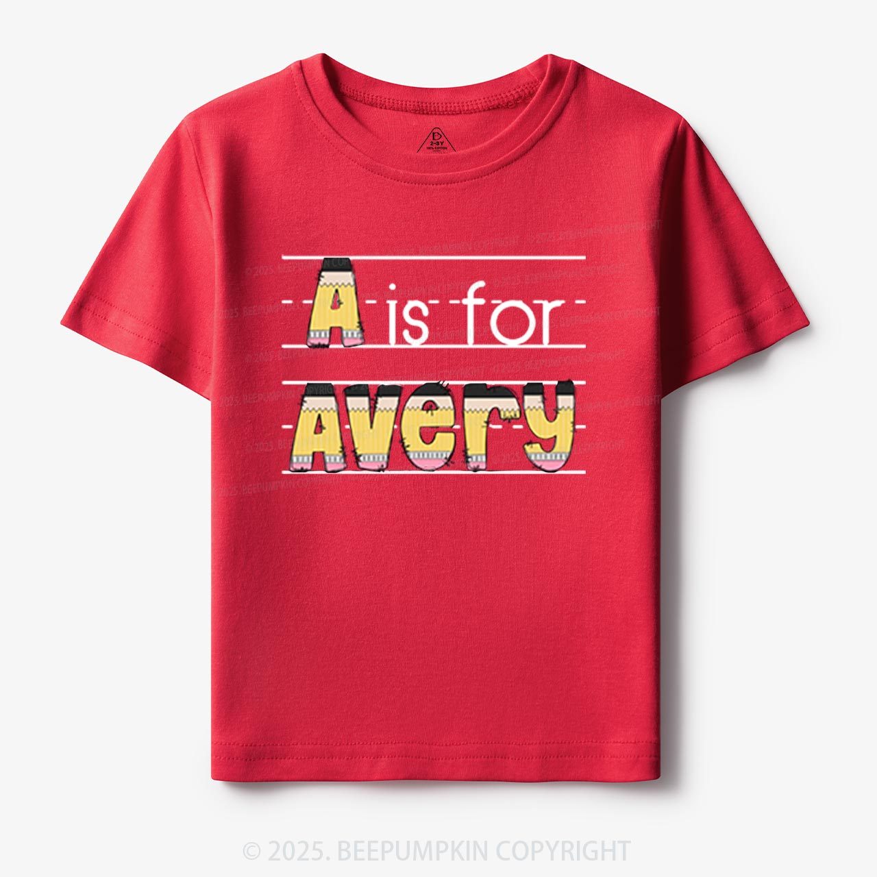 Personalized Pencil Letter Toddler&Kid's Tees Beepumpkin
