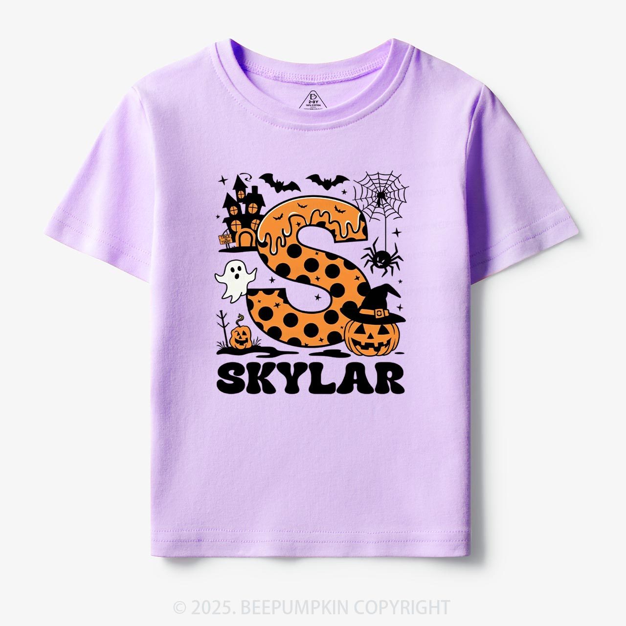 Cute Personalized Name Halloween Toddler&Kid's Tees Beepumpkin