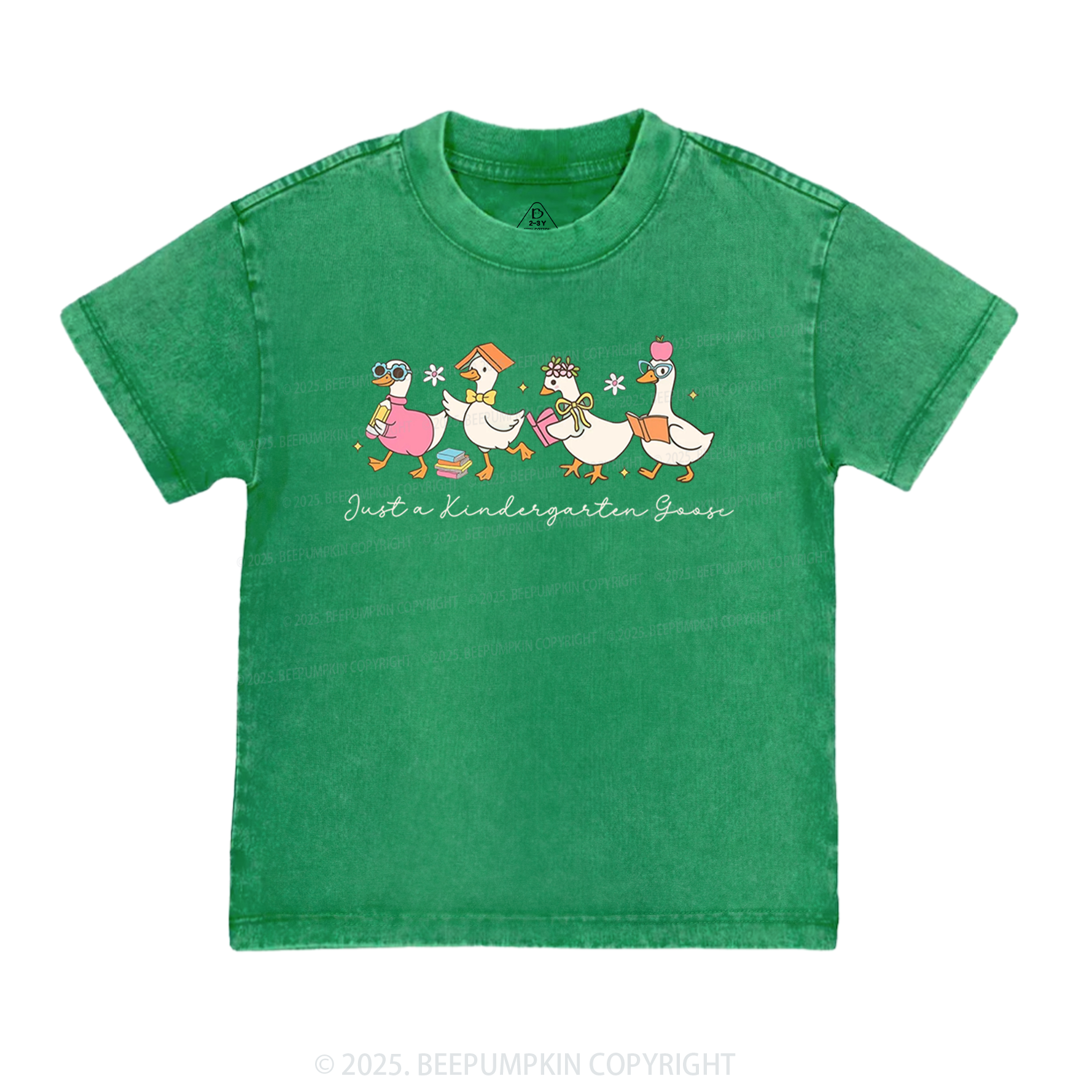 Personalized Back To School Goose Toddler&Kids Washed Tees