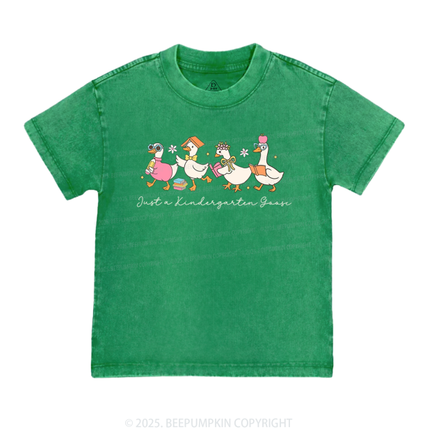 Personalized Back To School Goose Toddler&Kids Washed Tees
