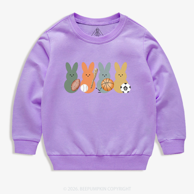 Easter Sporty Bunnies Toddler&Kid's Sweatshirt