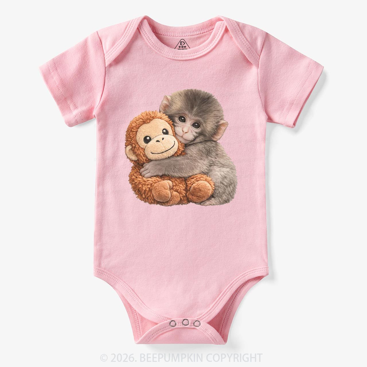 Punch The Monkey Baby Bubble Bodysuit