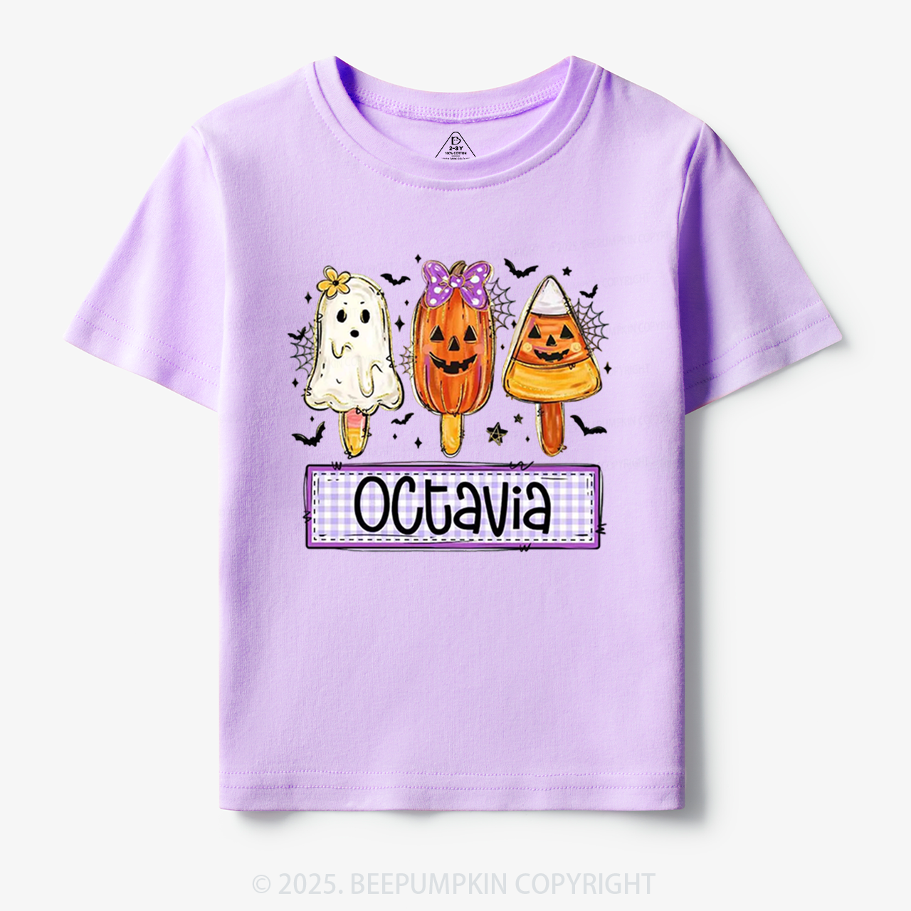Personalized Boy Girl Halloween Toddler&Kid's Tees Beepumpkin