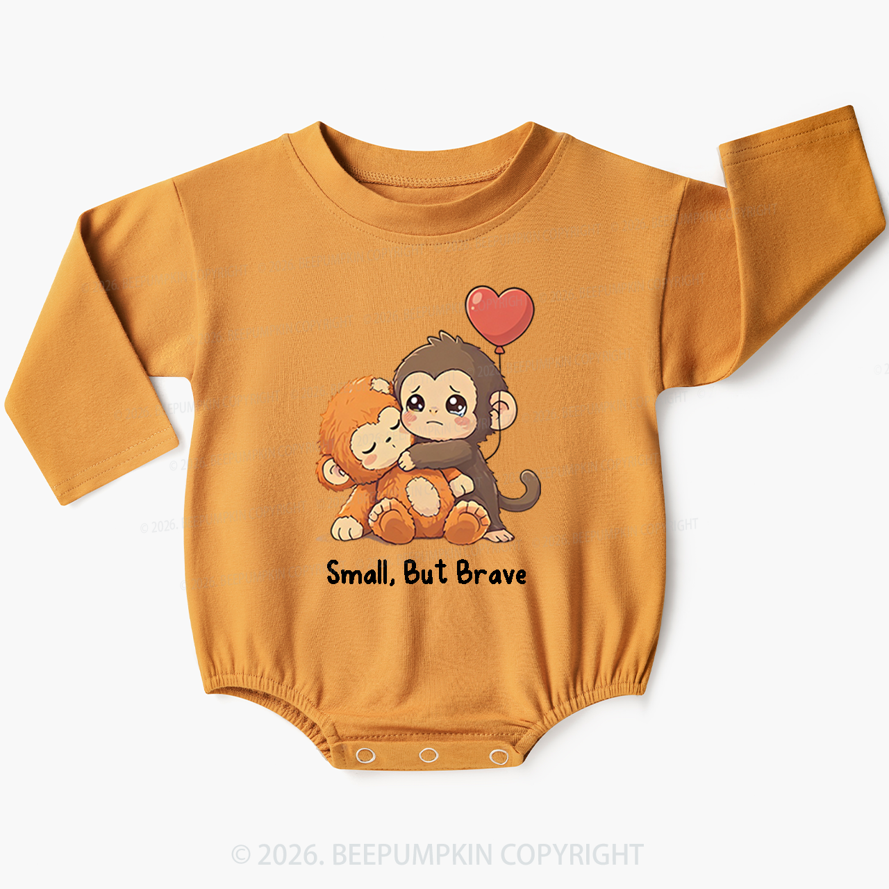 Small But Brave Punch Monkey Baby Bubble Romper