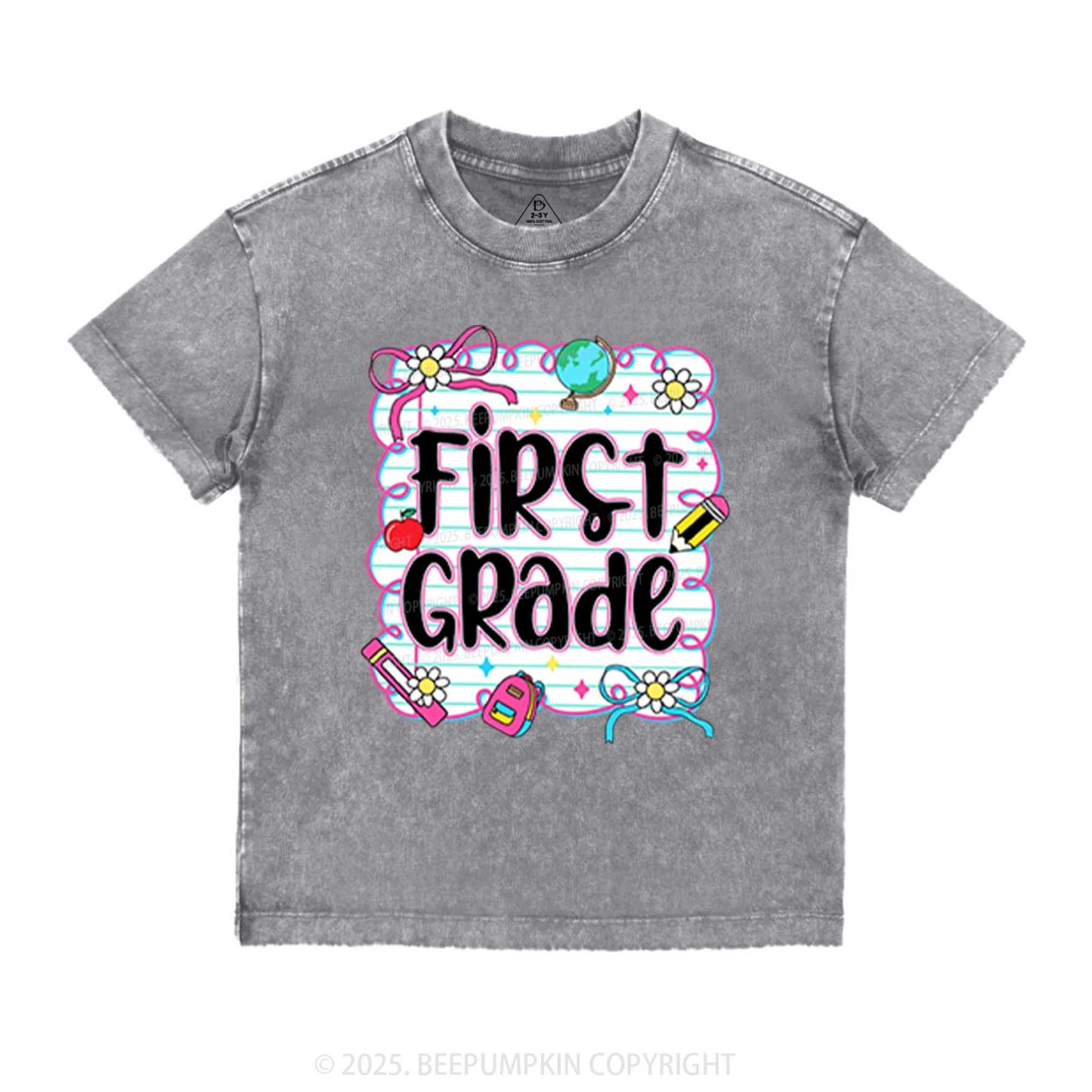 Personalized Grade Gift Package Sharing Toddler&Kids Washed Tees