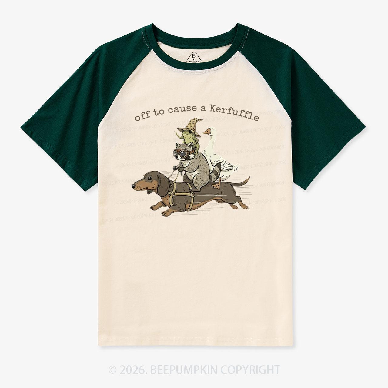 Off to Cause a Kerfuffle – Adventure Crew Raglan T-Shirt