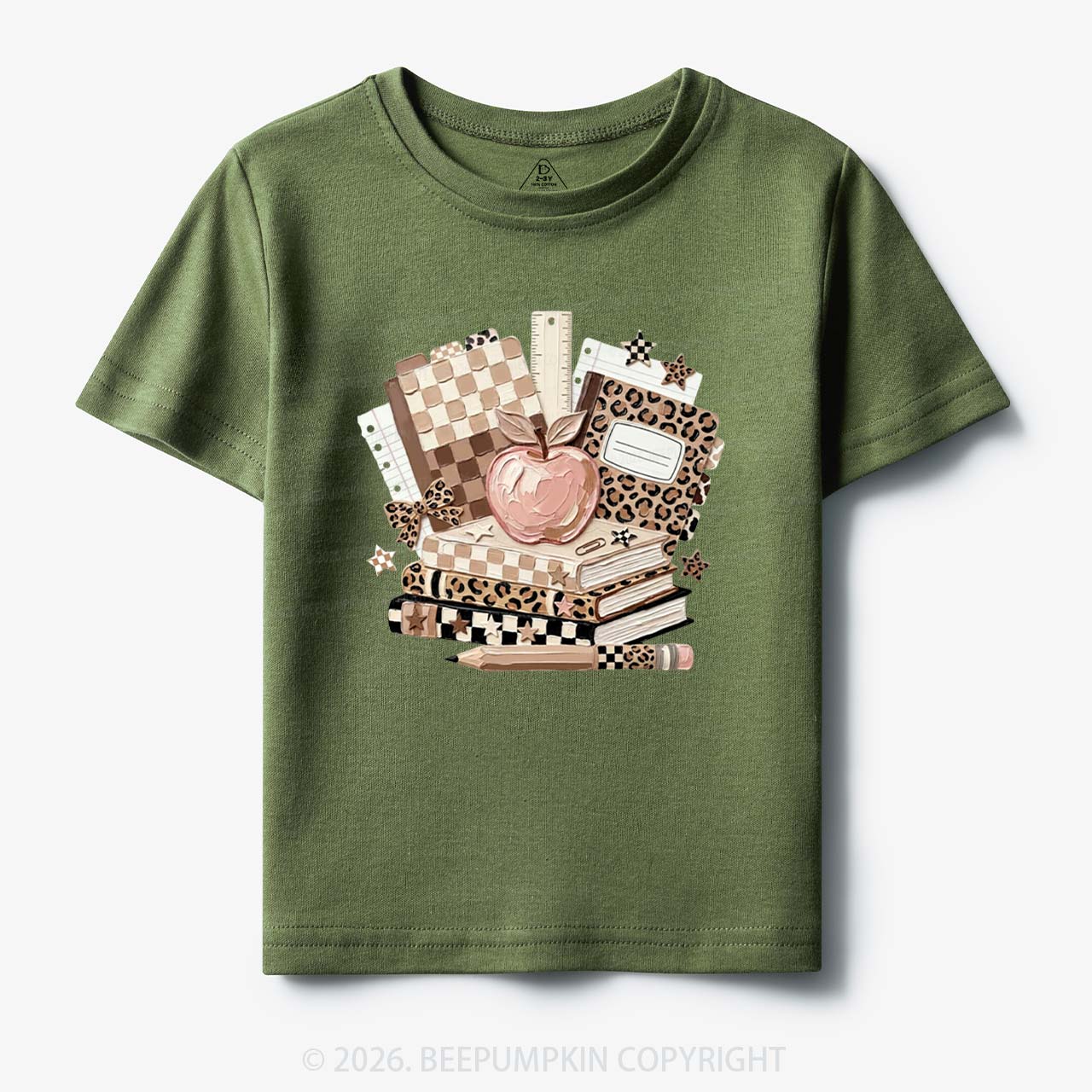 Checkered & Cheetah Back To School Toddler&Kid's Tees