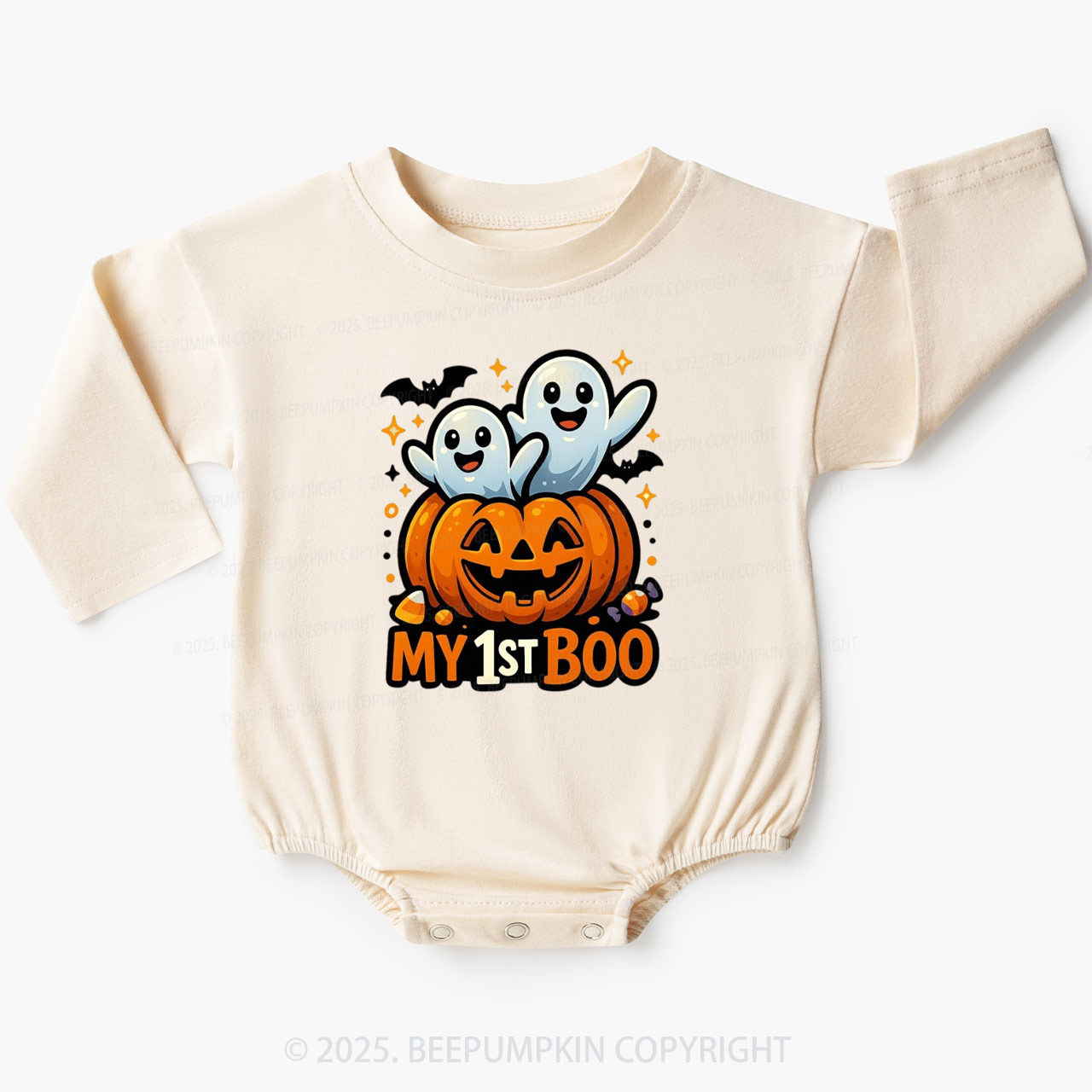 My First Halloween Baby Bubble Romper Beepumpkin