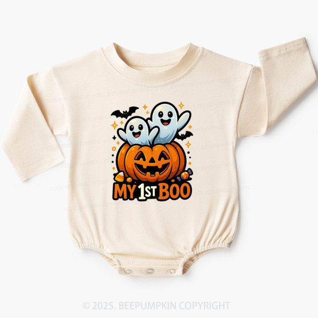 My First Halloween Baby Bubble Romper Beepumpkin