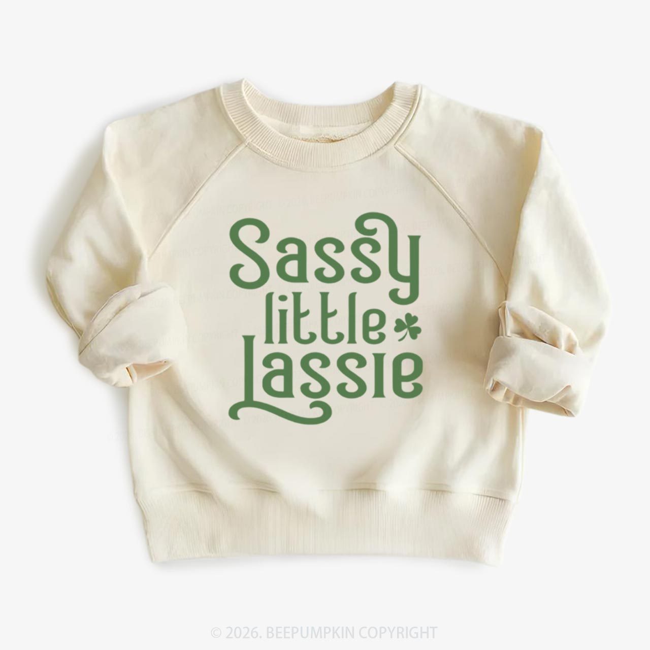 Sassy Little Lassie St. Patrick's Day Kid's Sweatshirt
