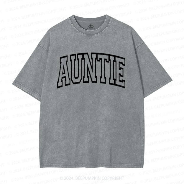 New Auntie Aunt Washed T-Shirts 