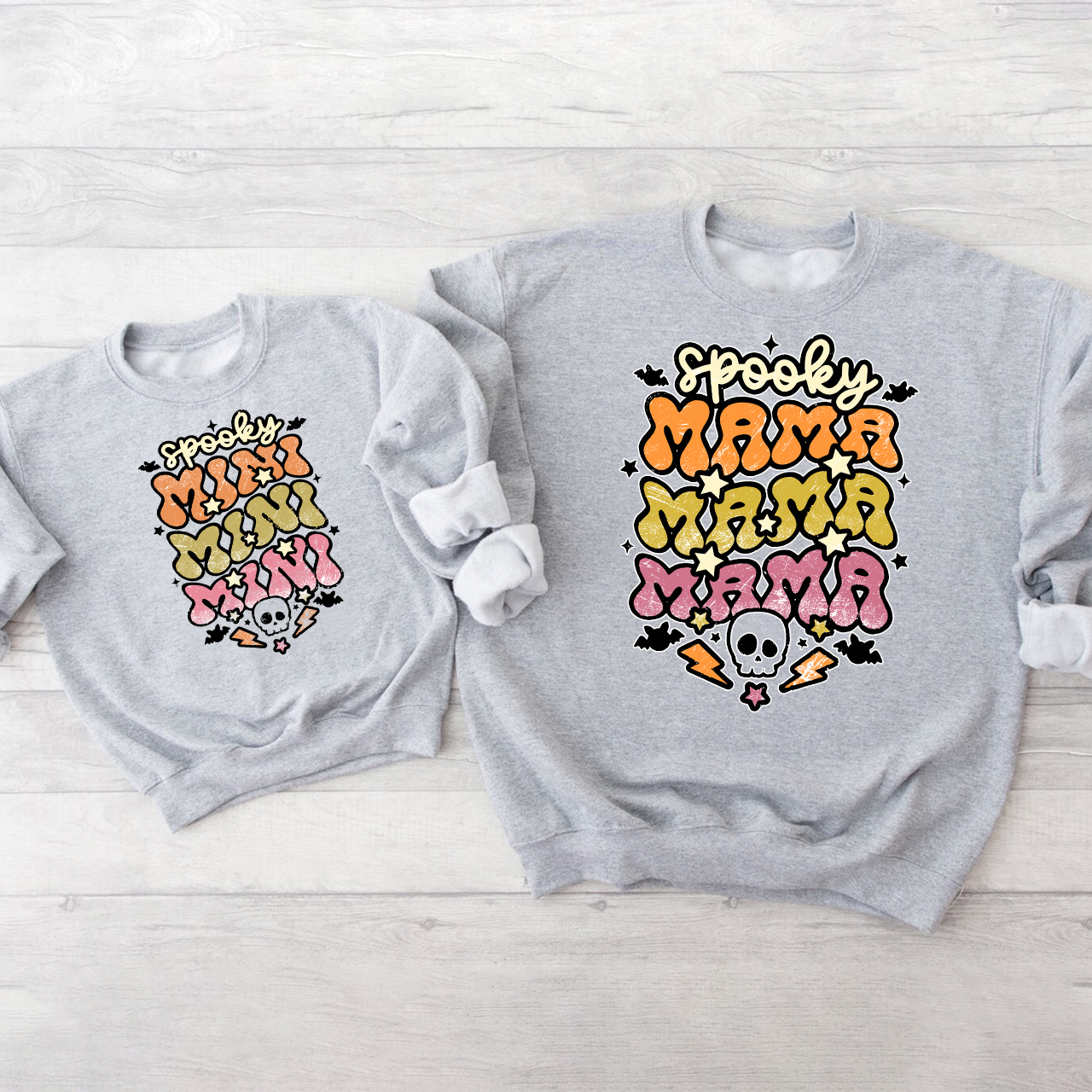 Spooky Mama And Mini Mom&Me Matching Swetshirt
