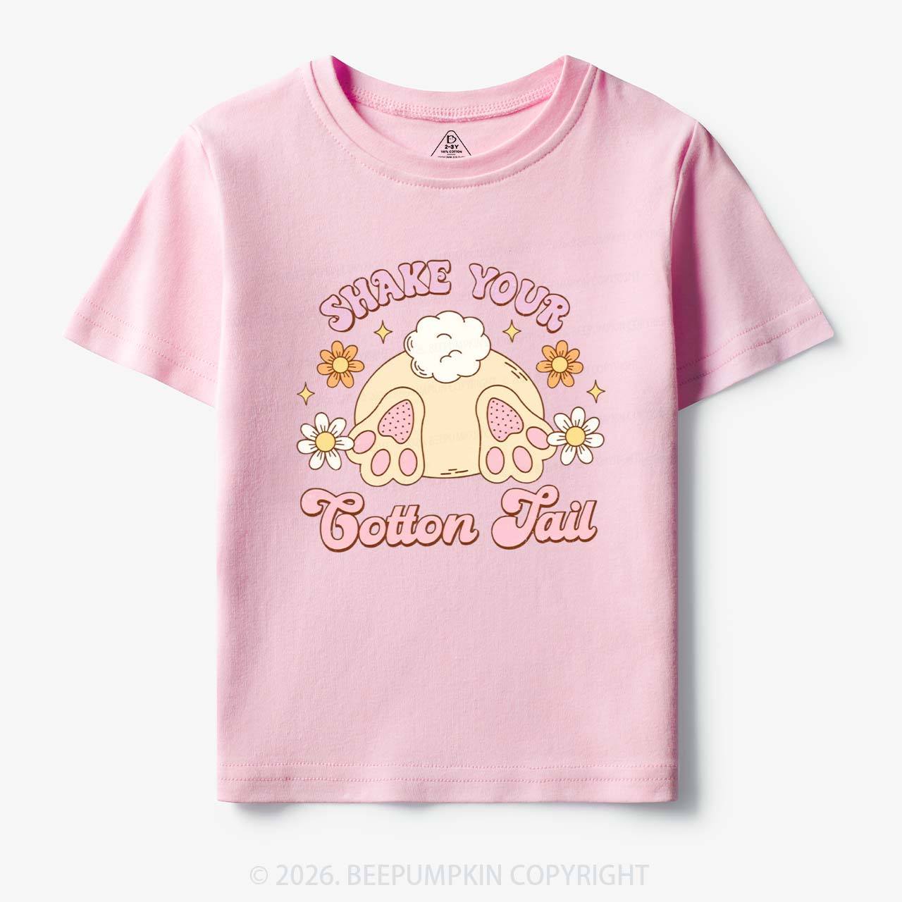 Pastel Brush Happy Easter Bunnies Toddler&Kid's Tees