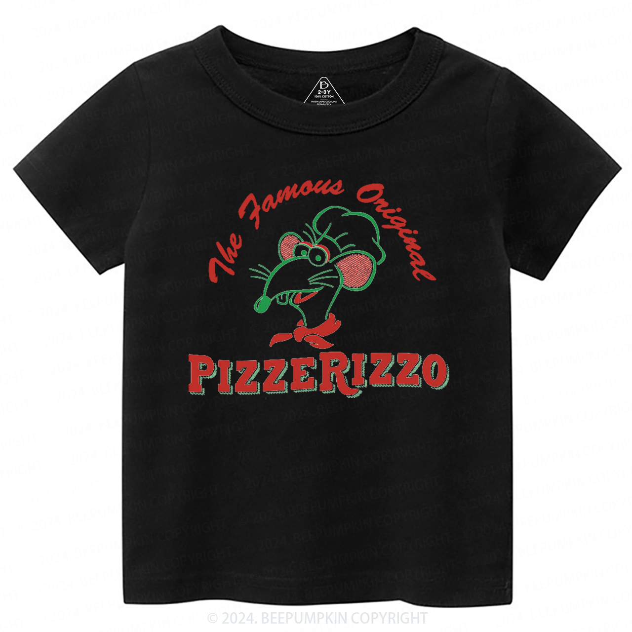Cute Mouse And Pizza Toddler&Kids Tees 7
