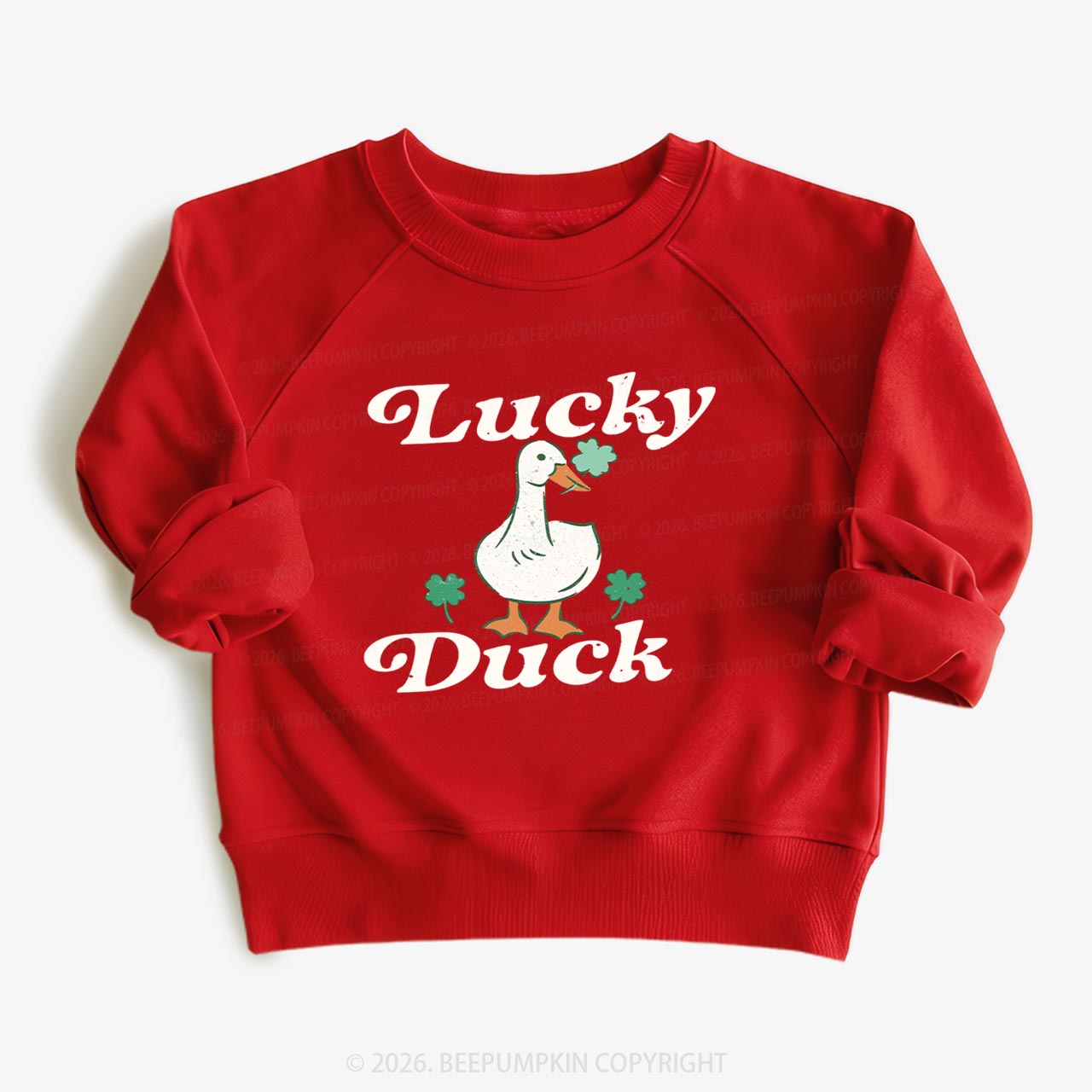Lucky Duck St Patrick's Day Kid's Sweatshirt