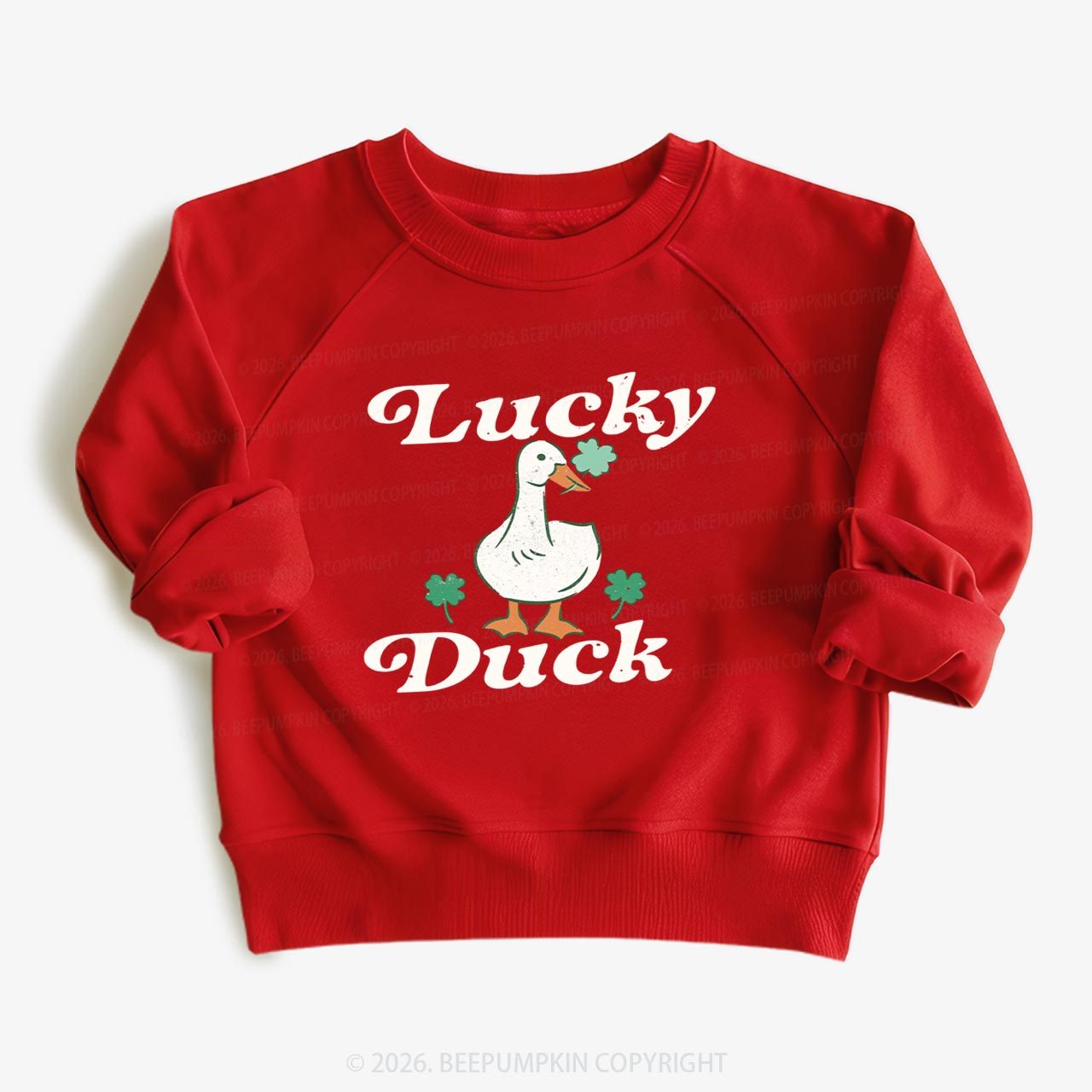 Lucky Duck St Patrick's Day Kid's Sweatshirt