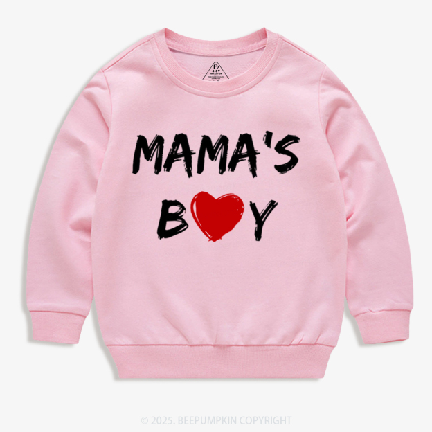 Mama's Boy Valentine's Day Kid's Sweatshirt