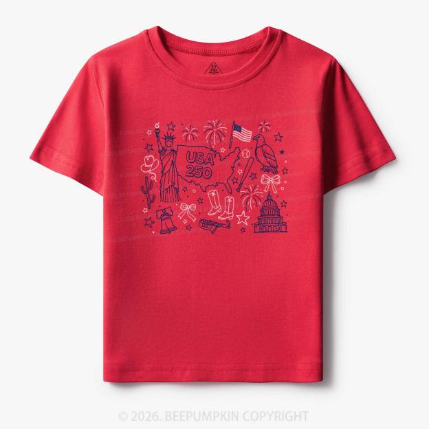 Retro Celebrate 250th Anniversary Toddler&Kid's Tees