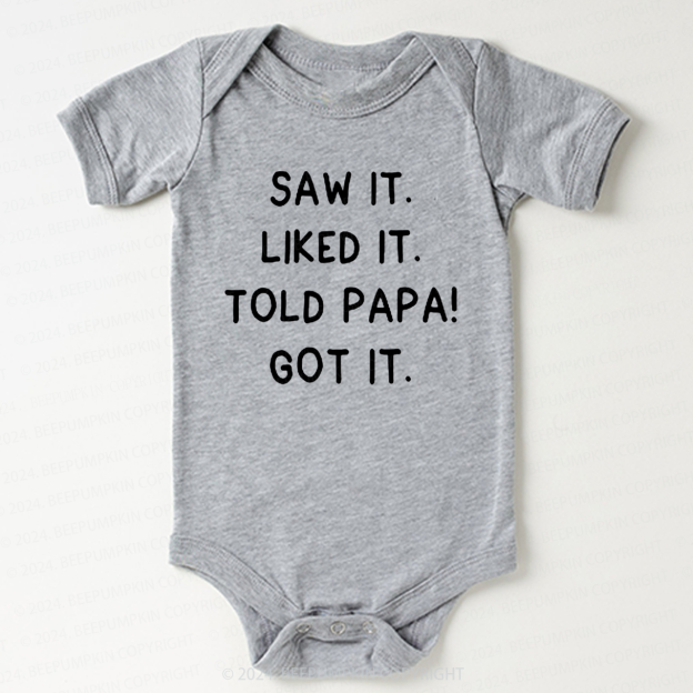 Saw It Liked It Bodysuit For Baby