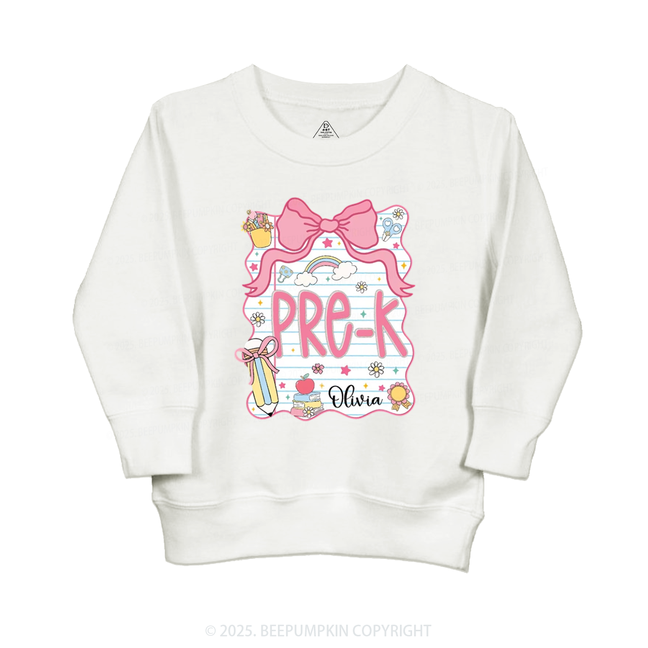 Personalized Sweet School Journey Kid's Sweatshirt