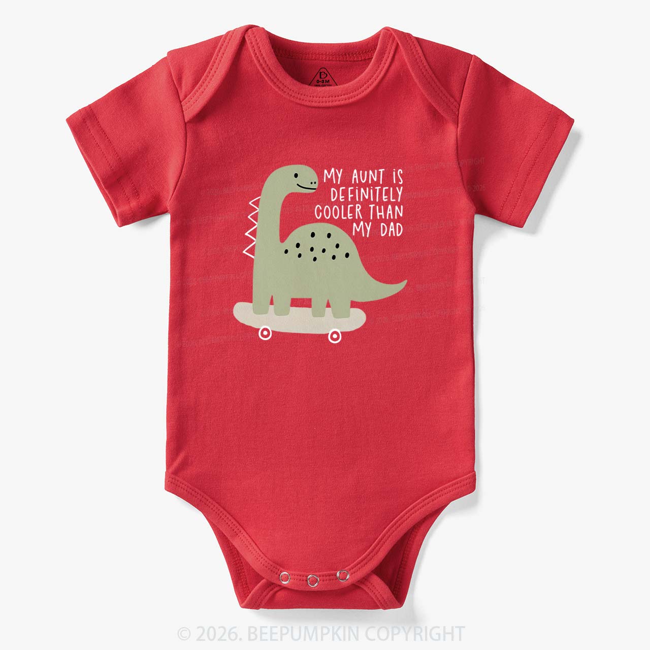 Dino My Aunt Is Cooler Than My Dad Bodysuit