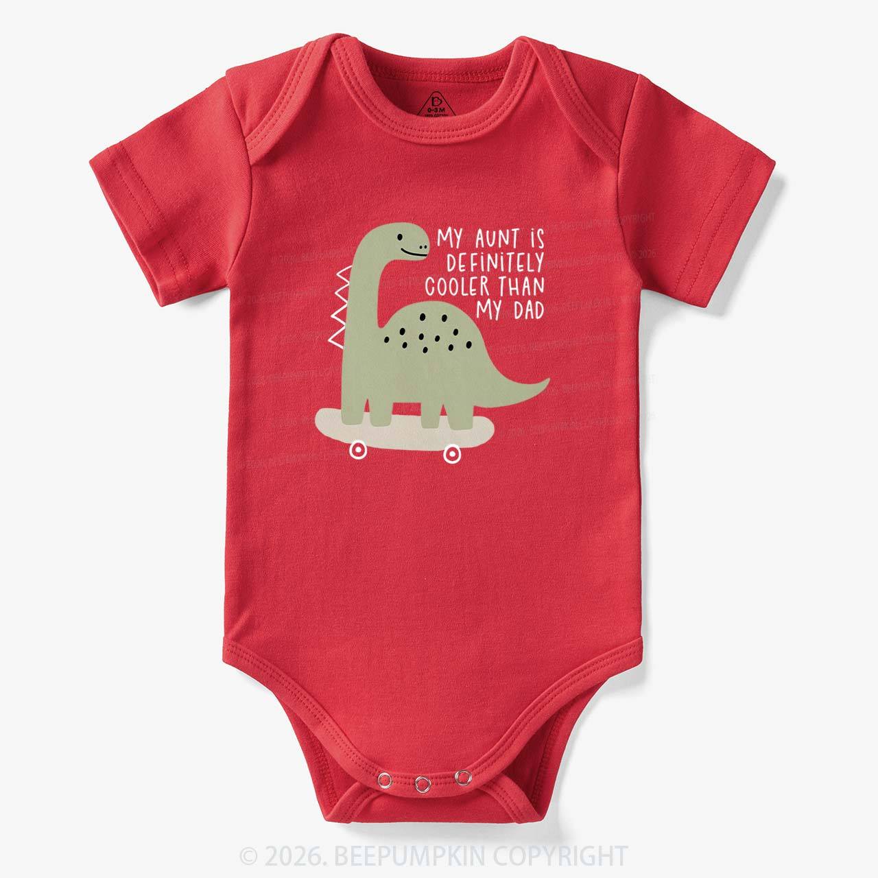 Dino My Aunt Is Cooler Than My Dad Bodysuit