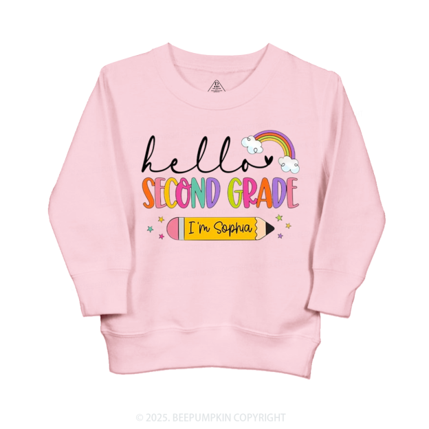 Personalized Hello Back To School Kid's Sweatshirt