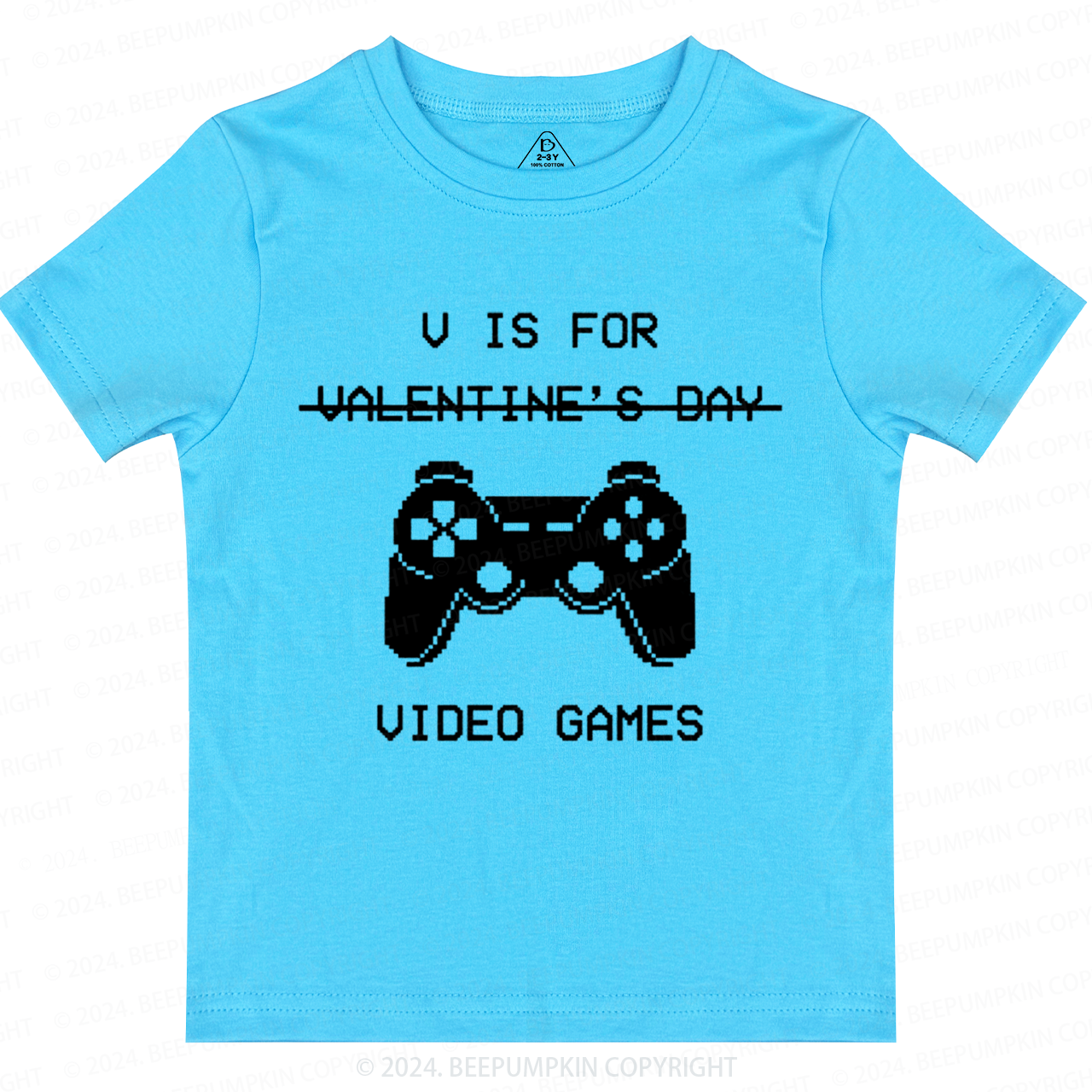 V Is For Video Games Toddler&Kids Tees Beepumpkin