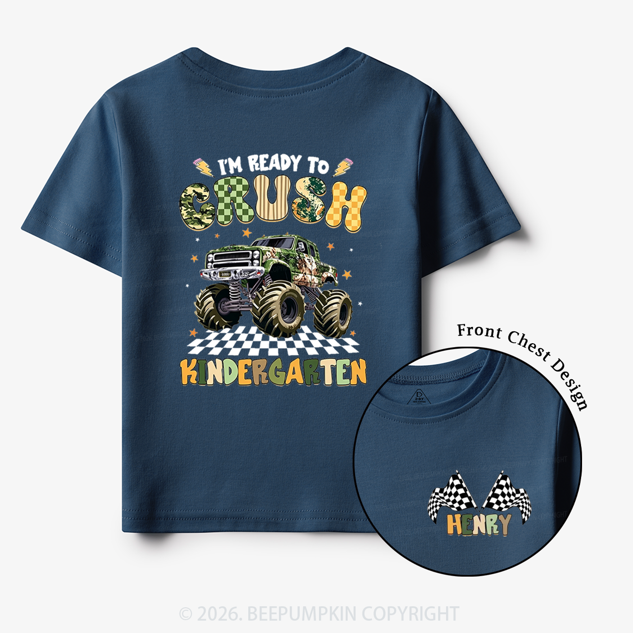 Personalized Ready To Crush Kindergarten Back to School Toddler&Kids Shirts