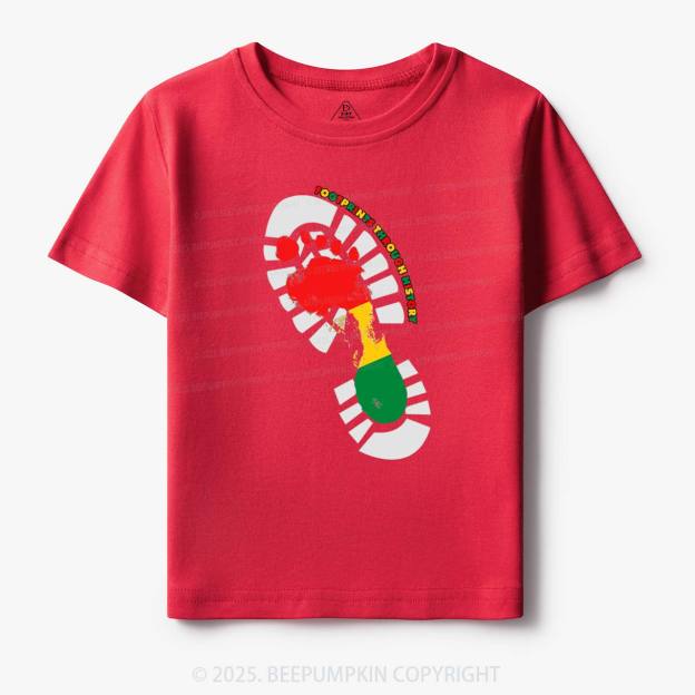 Black History Month Footprint Toddler&Kid's Tees Beepumpkin