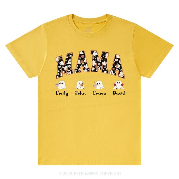 Personalized Ghost Mom Halloween T-Shirts Beepumpkin