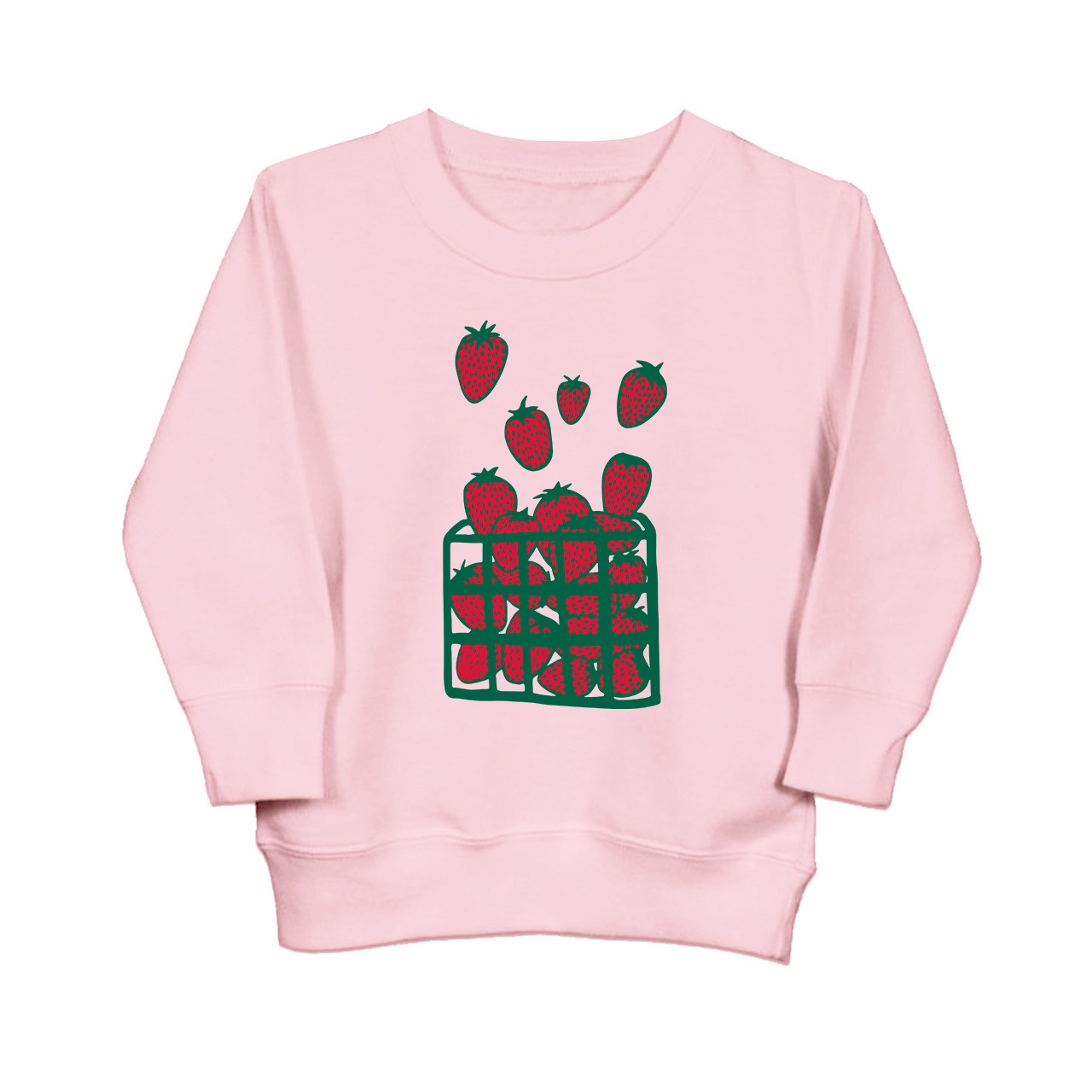 Strawberry Print Kids Sweatshirt