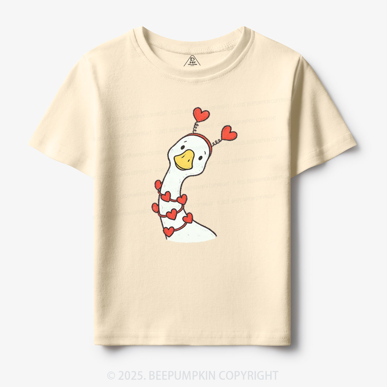 Pink Bow Preppy Goose Toddler&Kid's Tees Beepumpkin