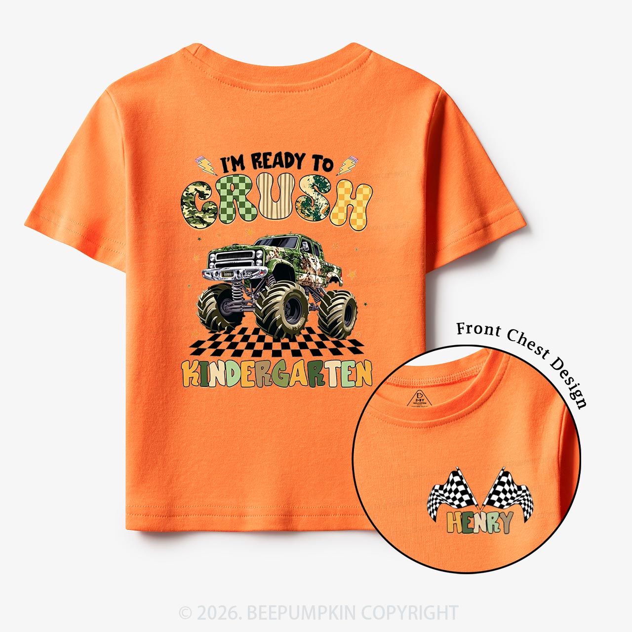 Personalized Ready To Crush Kindergarten Back to School Toddler&Kids Shirts