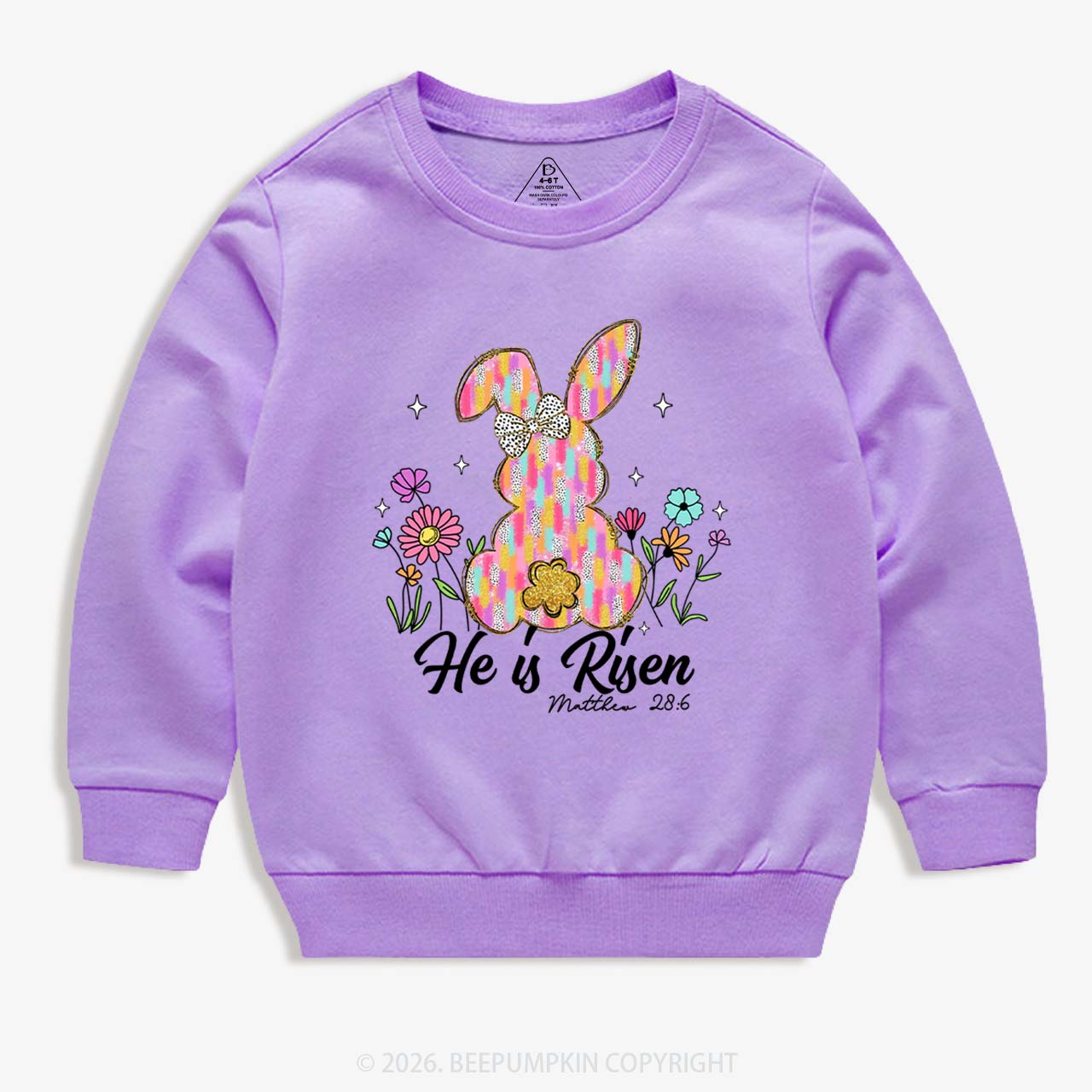 Risen In Bloom Faith & Flowers Kid's Sweatshirt