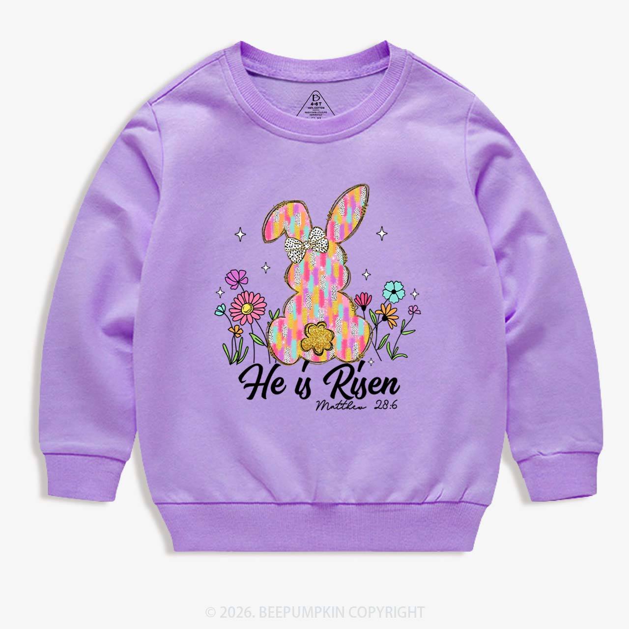 Risen In Bloom Faith & Flowers Kid's Sweatshirt