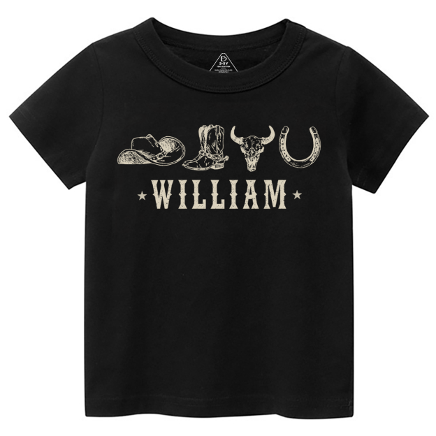 Personalized Western Toddler&Kid's Tees Beepumpkin