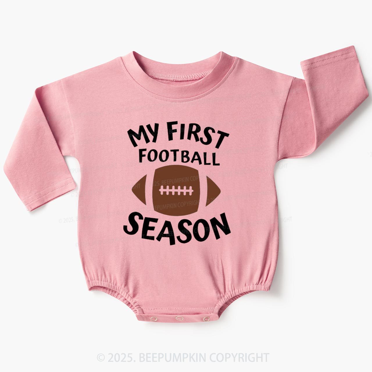 My First Football Season Baby Bubble Romper Beepumpkin