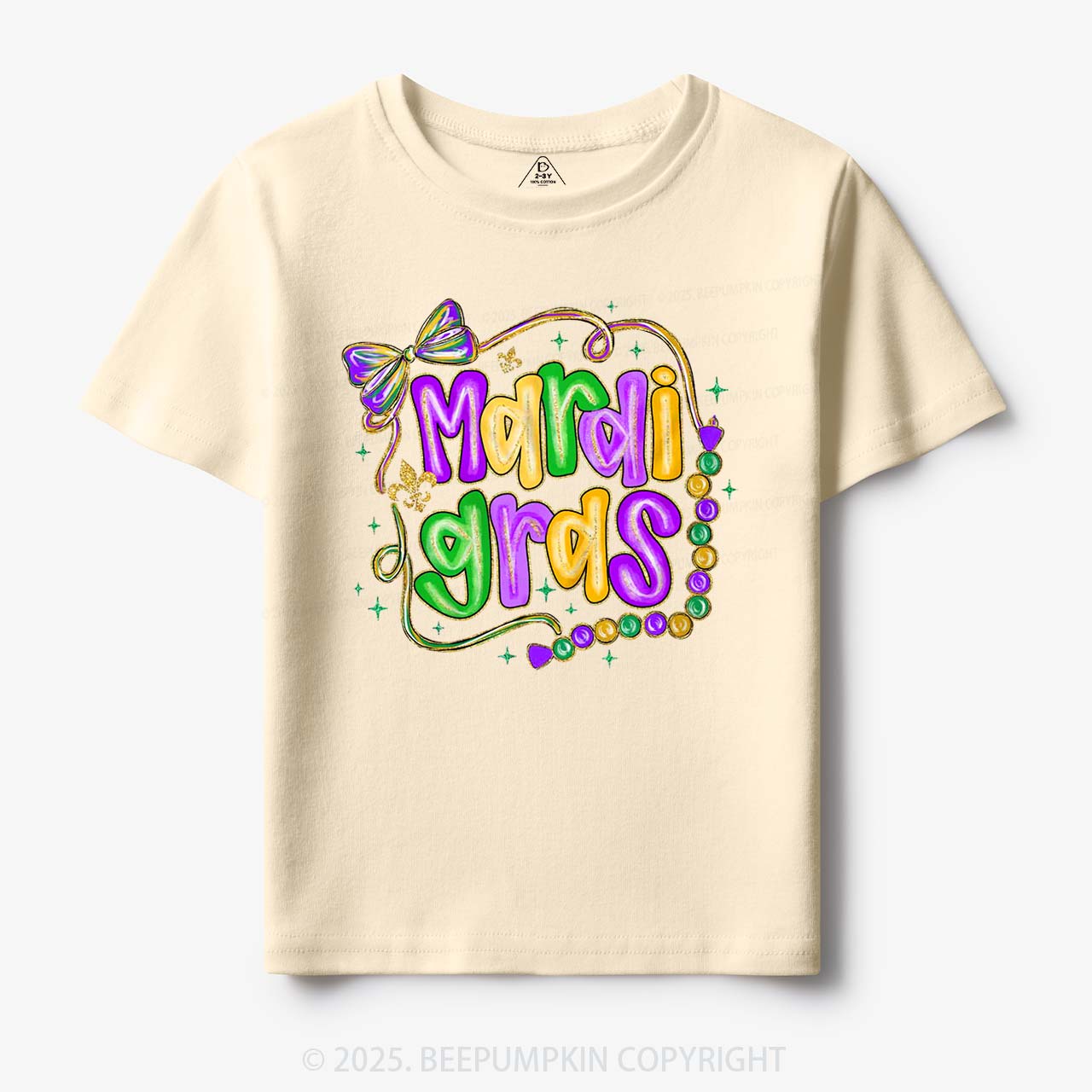 Brushstroke Mardi Gras Toddler&Kid's Tees Beepumpkin