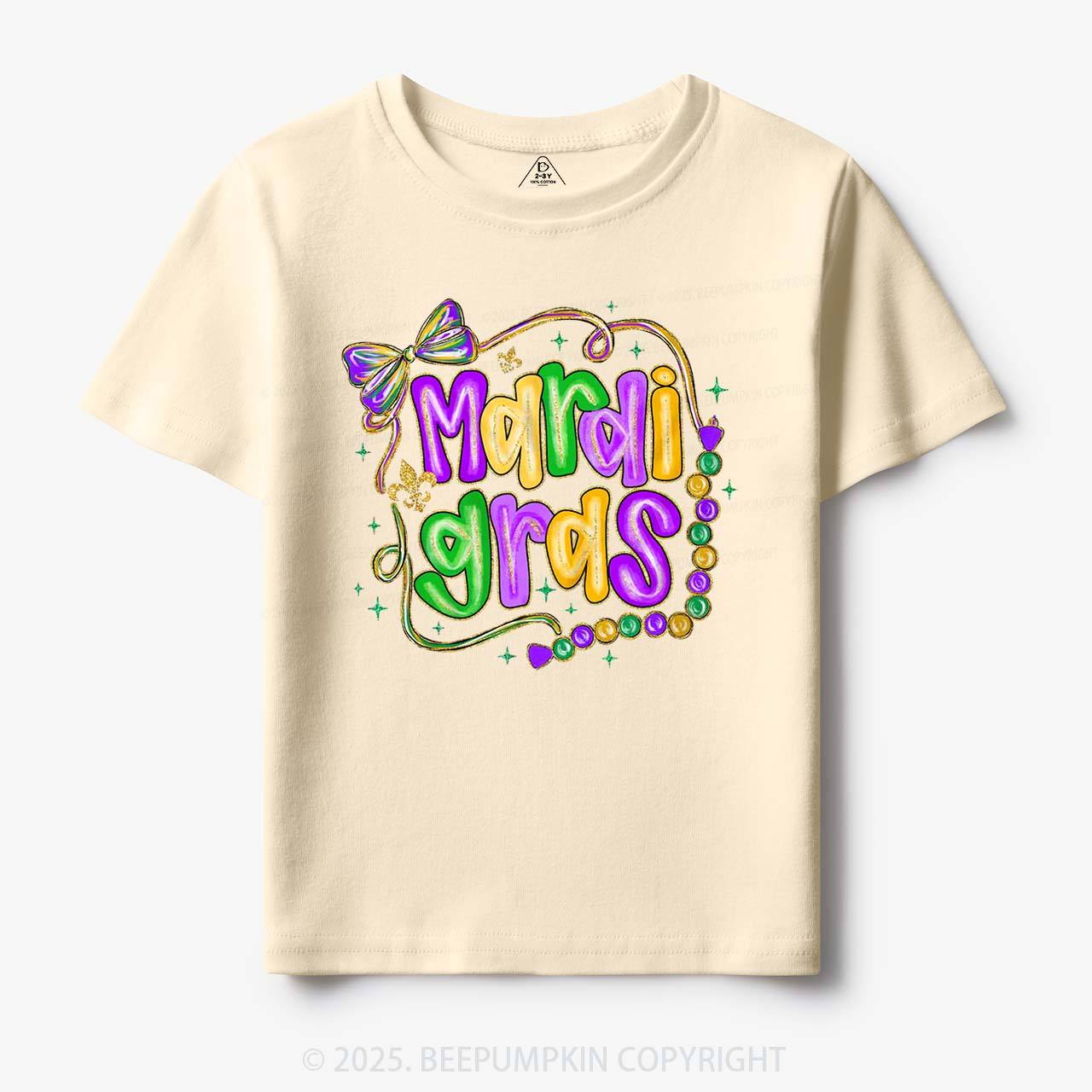 Brushstroke Mardi Gras Toddler&Kid's Tees Beepumpkin