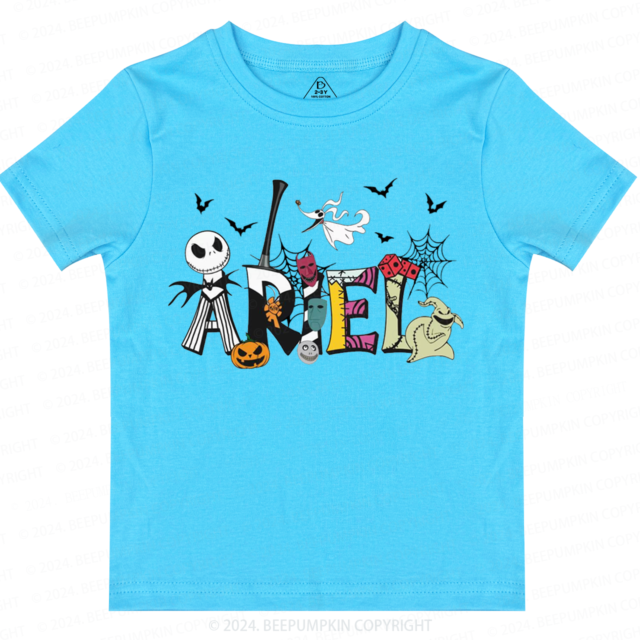 Personalized Name Nightmare Before Christmas Halloween Toddler&Kids Tees 