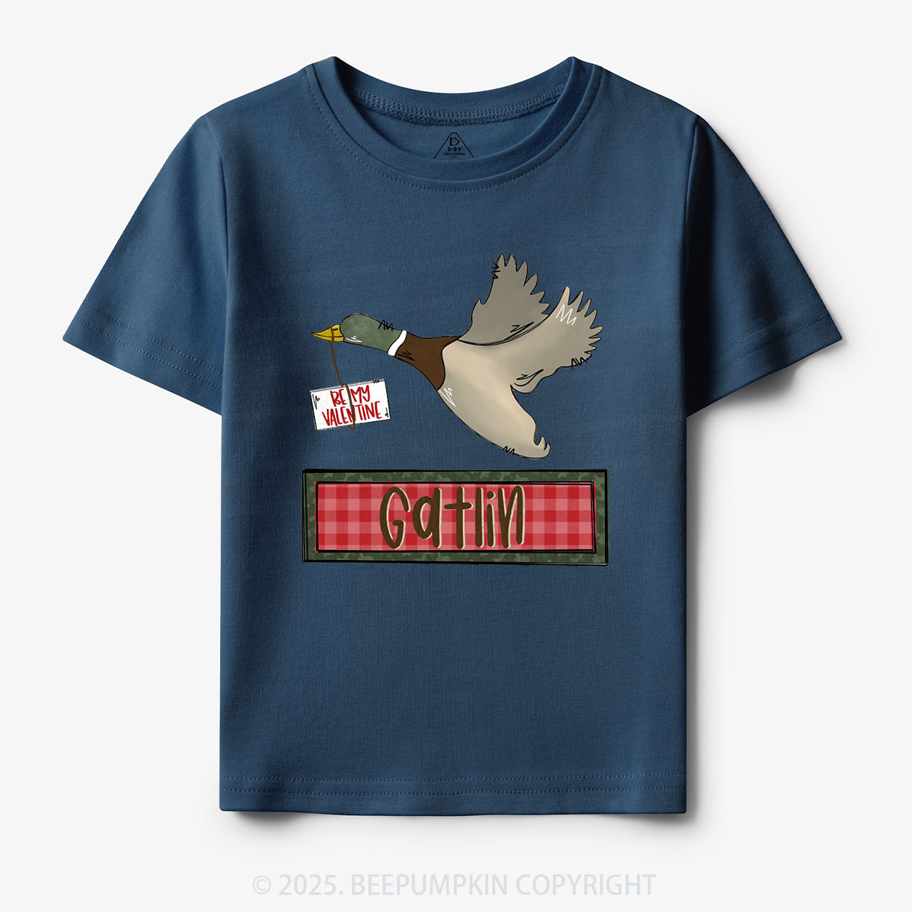 Personalized Be My Valentine Duck Toddler&Kid's Tees Beepumpkin