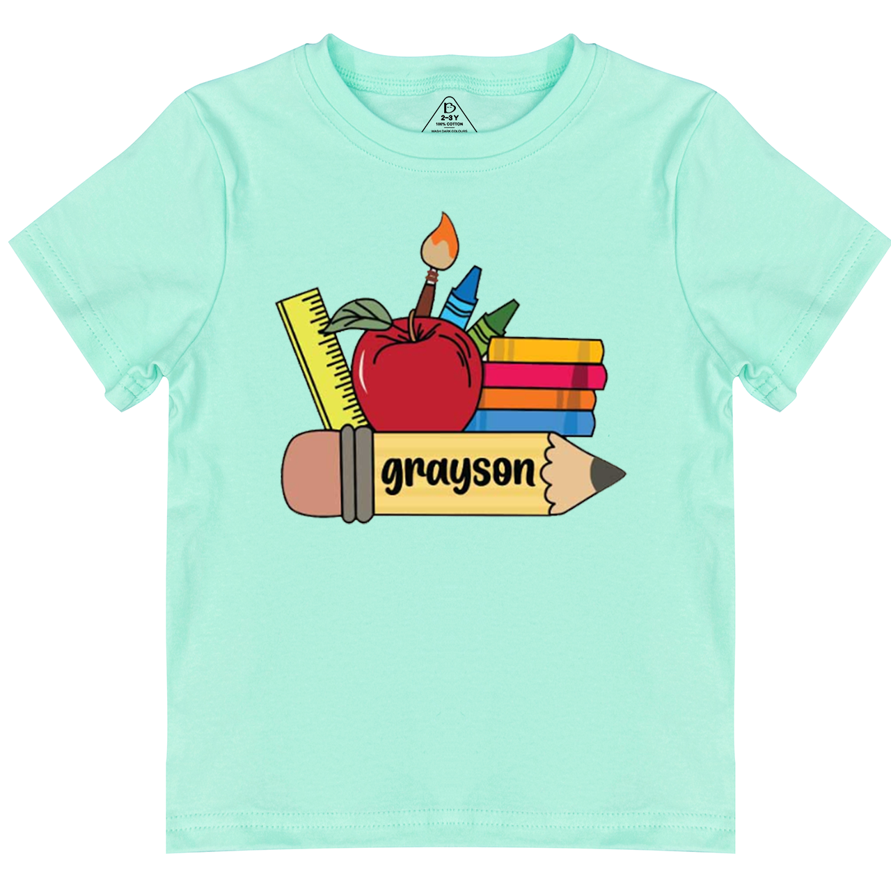 Personalized Name School Supplies Toddler&Kid's Tees Beepumpkin 