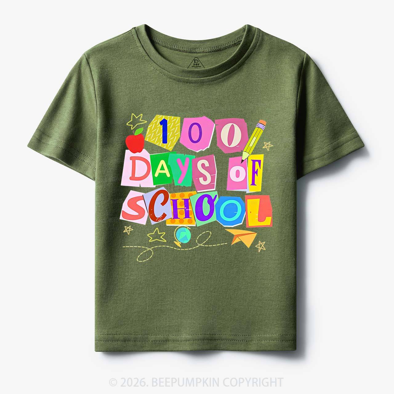 Crafty Classroom 100 Days Edition School Toddler&Kid's Tees