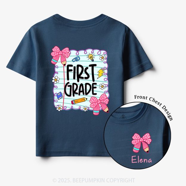 Personalized First Day Of School Toddler&Kid's Tees Beepumpkin