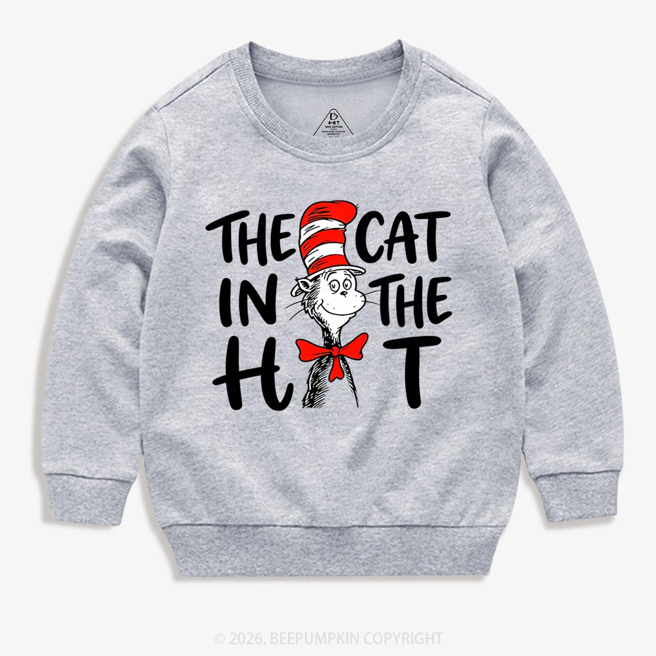 Whimsical Cat In The Hat Baby Toddler&Kids Sweatshirt