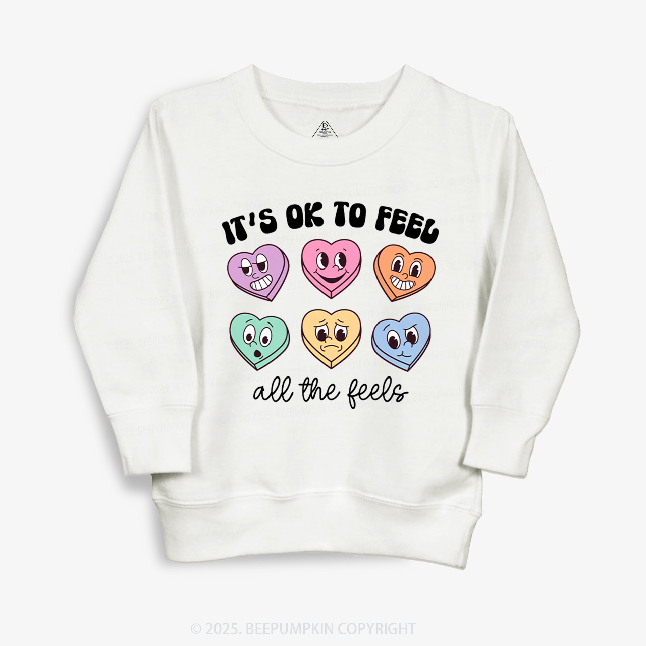 It's Ok To Feel All The Feels Valentine Kid's Sweatshirt