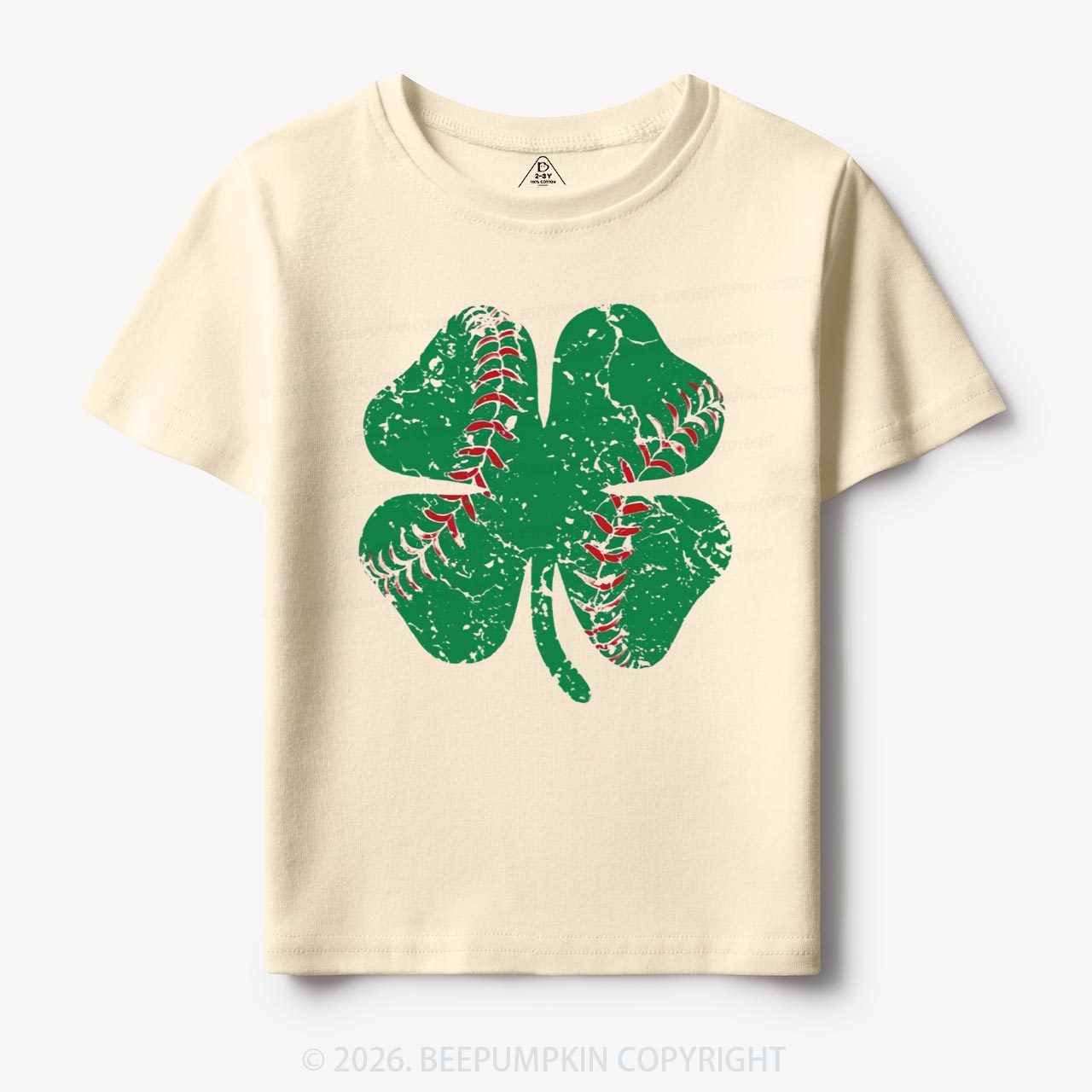 Baseball Shamrock St Patrick's Day Toddler&Kid's Tees Beepumpkin