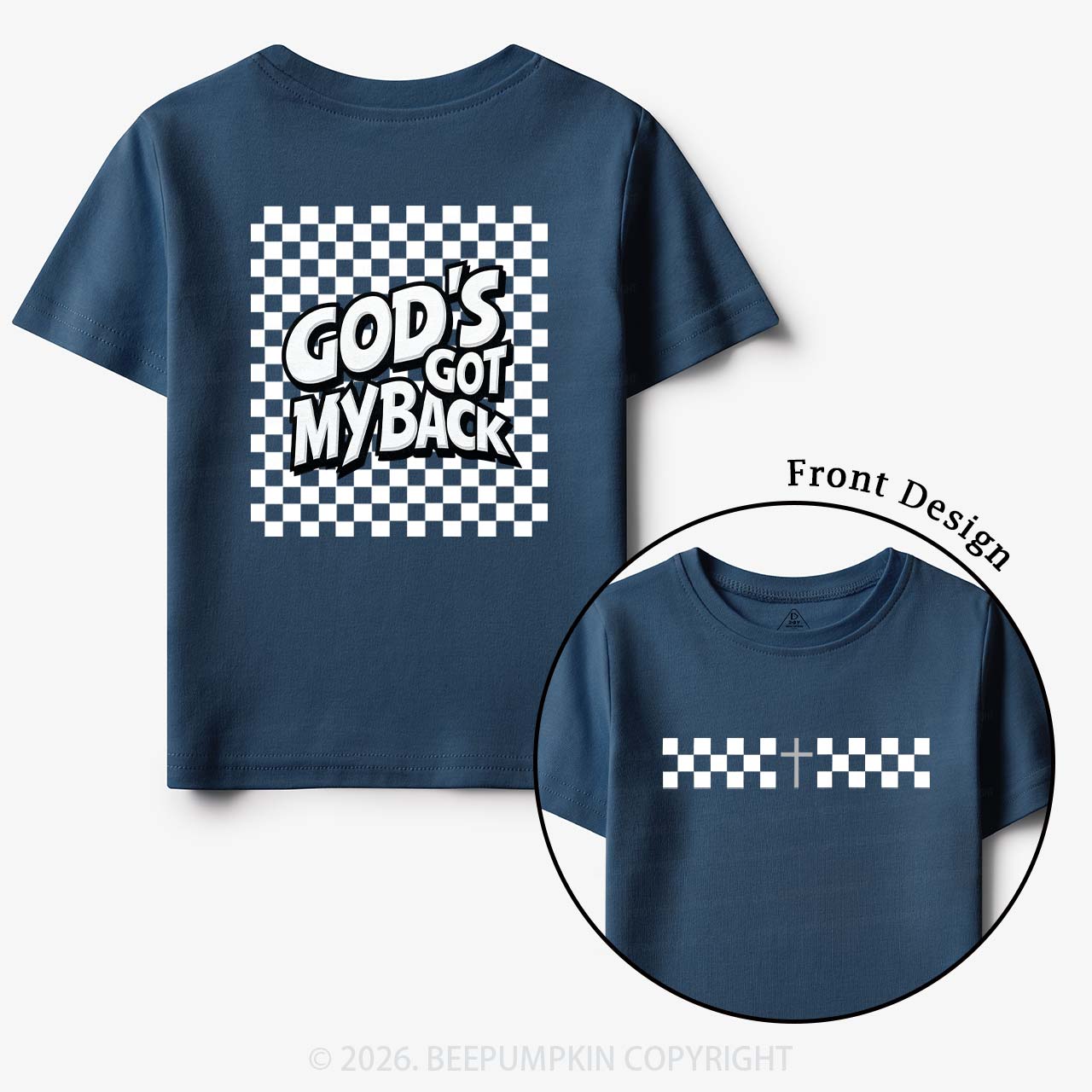 God's Got My Back Christian Toddler&Kid's Tees